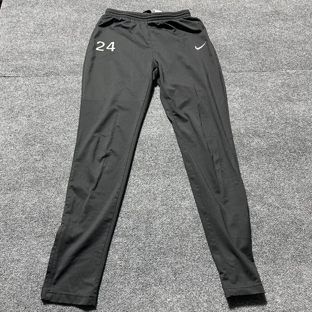 Nike Black Men's Joggers with White Swoosh and Number 24